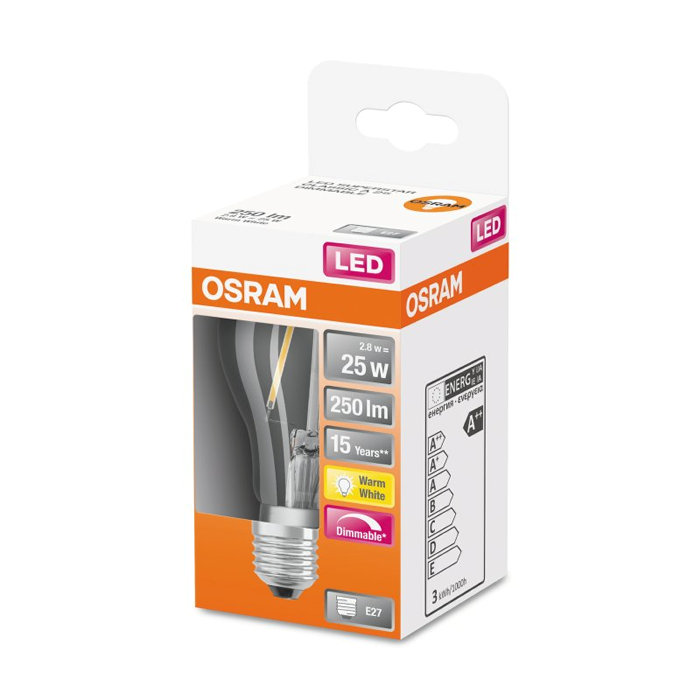Normallampa LED Filament 2,8W Osram